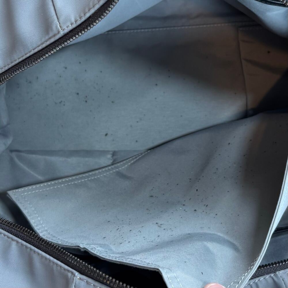 Away Everywhere Weekender Duffle Bag Luggage Gray Nylon Black Leather - Picture 12 of 15